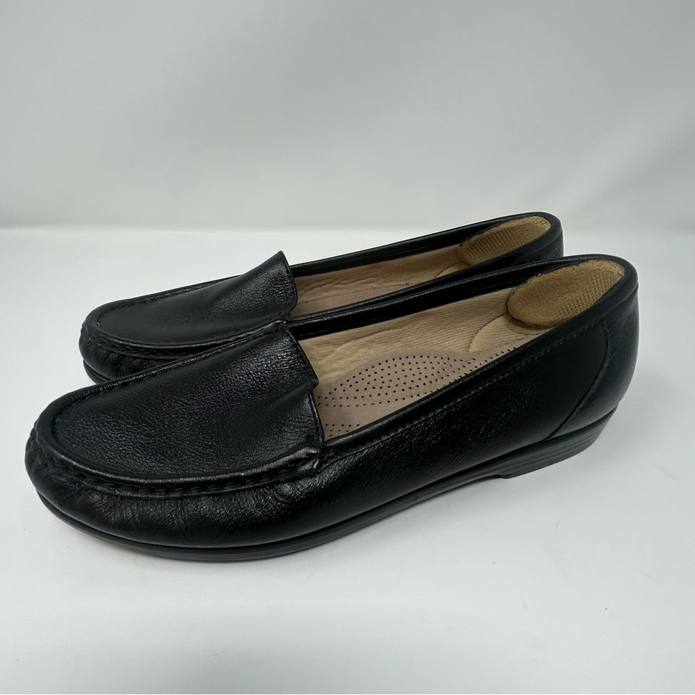 SAS Women Simplify Moccasin Loafer Leather Slip-On Round Toe Comfort Narrow 8 N - Picture 4 of 12